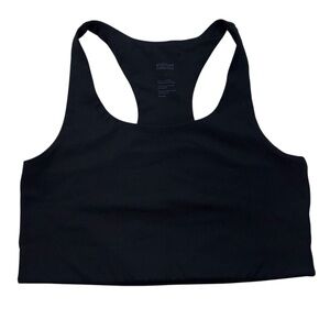 Girlfriend Collective Black Longline Racerback Sports Bra Athletic Brami Top L